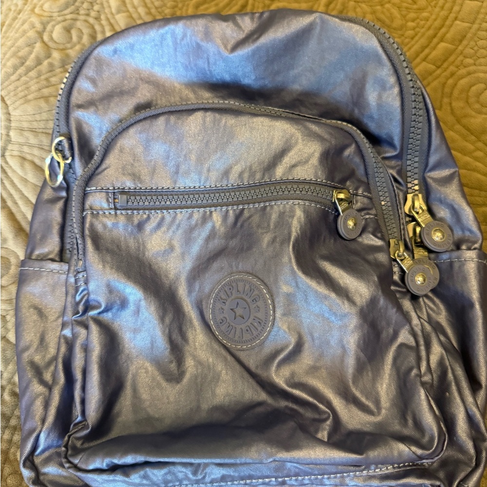 Kipling Metallic Mini Backpack With Logo - image 1